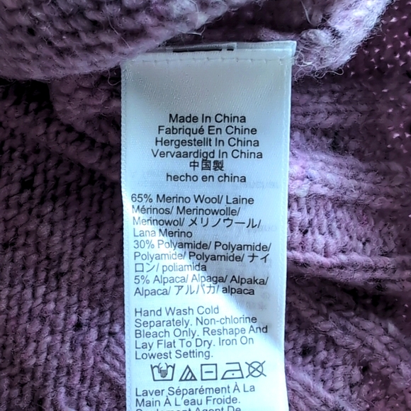 J.Crew Lilac Purple Super Soft Turtleneck Sweater Wool Alpaca Women's Size M - Picture 5 of 11